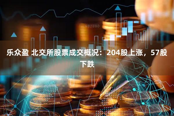 乐众盈 北交所股票成交概况：204股上涨，57股下跌